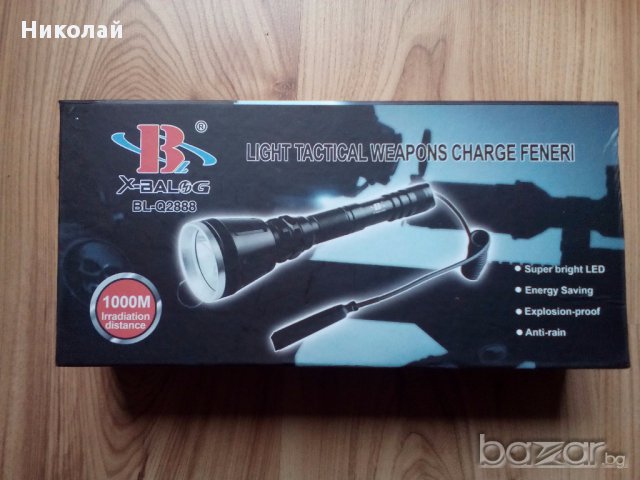 Фенер за лов BL-Q2888-T6 CREE с два акумулатора, снимка 2 - Екипировка - 15976127