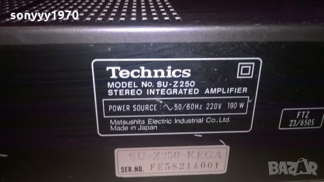 technics su-z250 stereo amplifier-made in japan-внос швеицария, снимка 12 - Ресийвъри, усилватели, смесителни пултове - 22258031