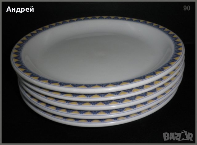 Комплект порцеланови десертни/подложни  чинии