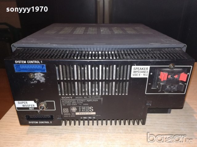 sony ta-h2700 amplifier made in japan-внос швеицария, снимка 9 - Ресийвъри, усилватели, смесителни пултове - 21242642