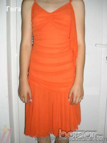 Нова оранжева рокля, снимка 3 - Рокли - 18156467