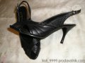 Черни сандали от естествена кожа, снимка 1 - Сандали - 18185061