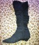 Черни ботушки от плат, снимка 3