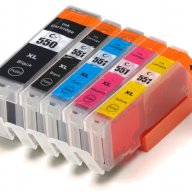 5 бр. комплект XL тонери / касети / мастилници за CANON от Германия, с чип Pgi-550 Cli-551, снимка 3 - Консумативи за принтери - 11180941