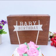 baby birthday бебешки чрд топер за торта с надпис за украса рожден ден декорация, снимка 2 - Други - 17411007
