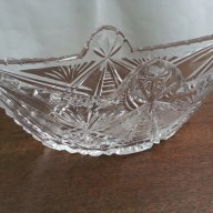 кристална купа  лодка фруктиера, снимка 1 - Антикварни и старинни предмети - 16949755