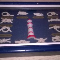 Картина моряшки възли в рамка-17/12см-внос швеицария, снимка 1 - Антикварни и старинни предмети - 14517812