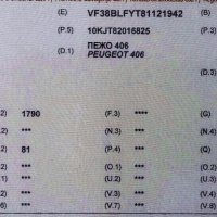 Пежо 406 1.8 16V 110кс бензин - 2000г. на части. , снимка 9 - Автомобили и джипове - 24468387