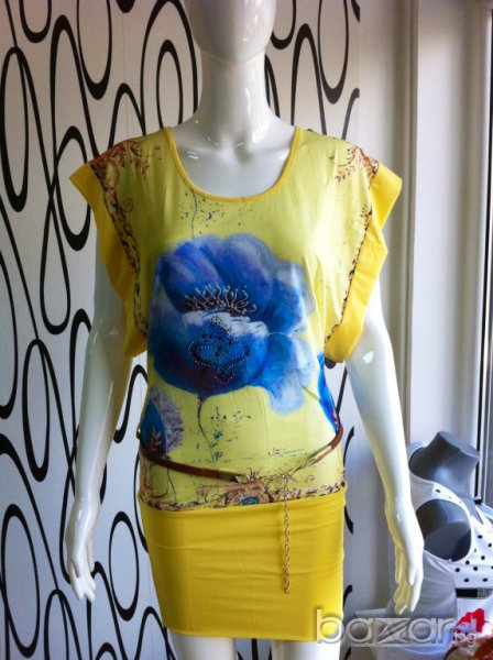 Дамска Рокля четери цвята, снимка 1