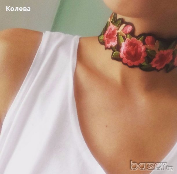 Чокър с цветя, снимка 1