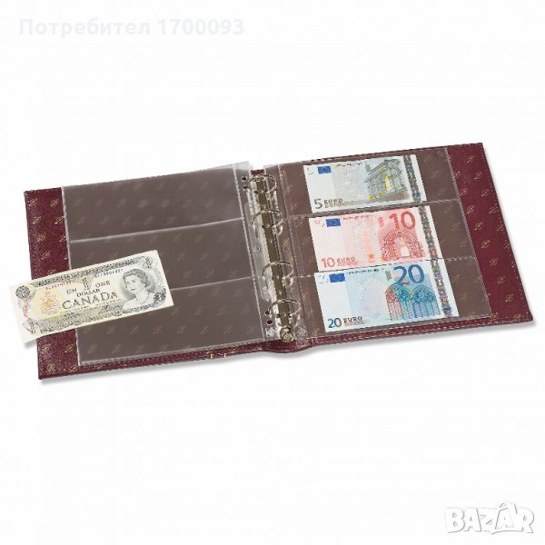 Албум за банкноти Numis с касета и включени 20 листа, снимка 1