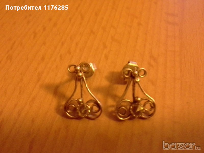 Сребърни обеци, снимка 1