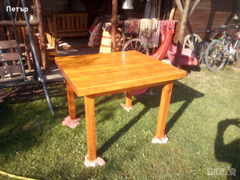 Масивна, дървена маса, снимка 1