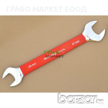 Гаечен ключ с дръжка от мек PVC материал, 24х27мм, снимка 1