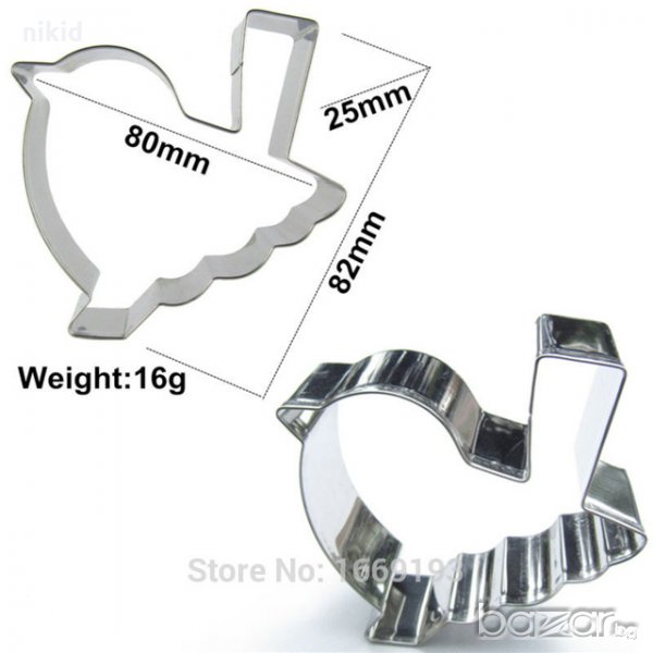 дългоопашато врабче метален резец форма за украса декорация торта мъфин сладка бисквитка, снимка 1