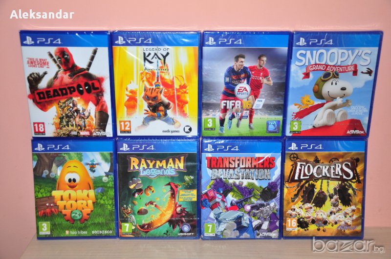 Нови ps4,Snoopy,Rayman,Flockers,Fifa,Toki,Deadpool,Kay,Transformers , снимка 1