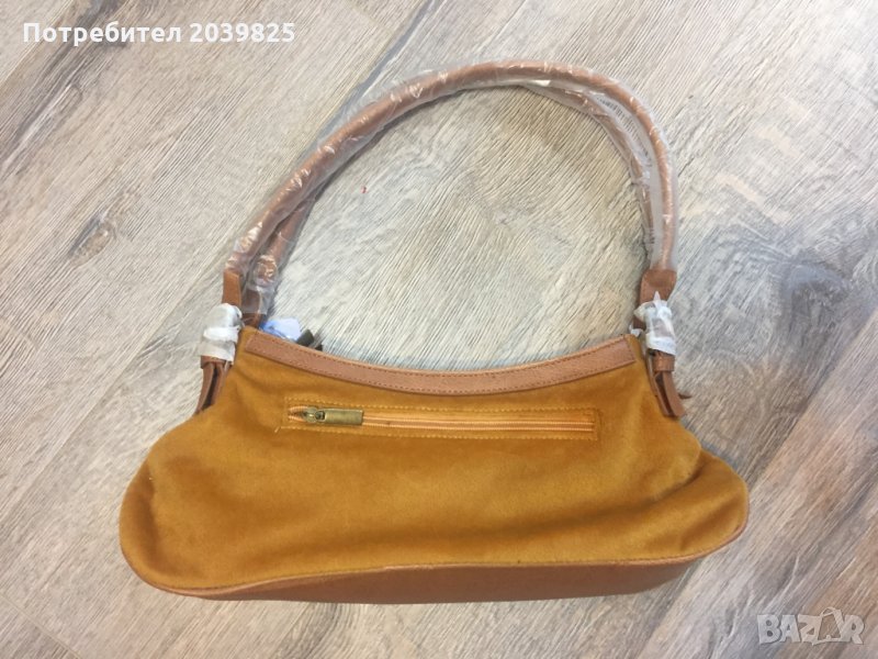 НОВА Дамска Пухкава Чанта Хендмейд Handmade, Горчица, снимка 1