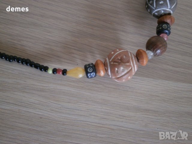 Колие с  африкански мотиви в гръндж стил-5, снимка 4 - Колиета, медальони, синджири - 23510999