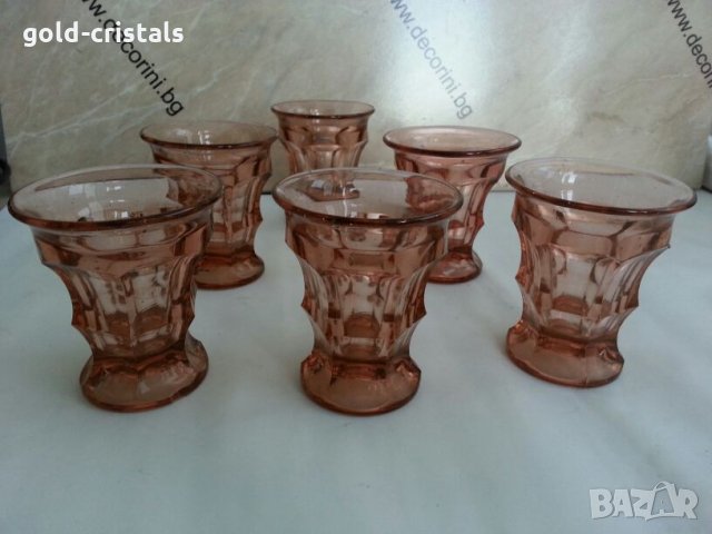 Стъклени чаши цветно стъкло , снимка 10 - Антикварни и старинни предмети - 26193994
