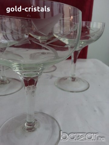 стъклени чаши гравирани, снимка 16 - Антикварни и старинни предмети - 19581310