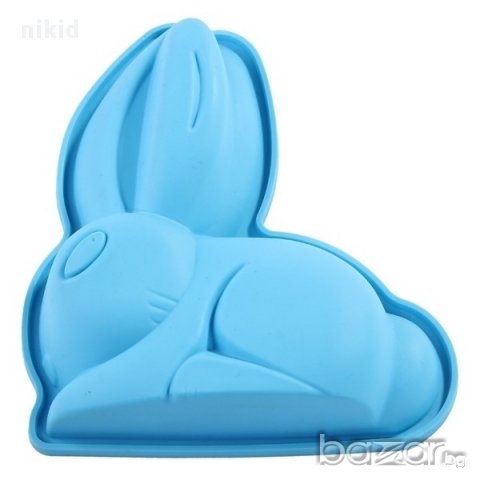 силиконов молд калъп форма голям Великденски заек тава за кекс украса декорация торта фондан глина ш