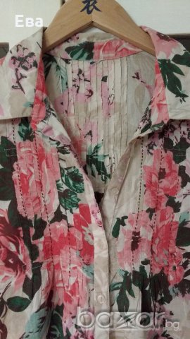 Красива дамска риза с цветни мотиви, размер L/XL, снимка 3 - Ризи - 19203025