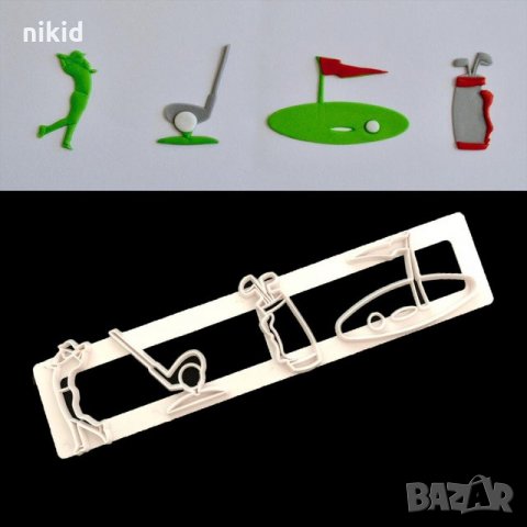 Голф игри форми пластмасови резци резец украса фондан торта сладки