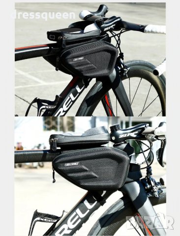 12023 Чанта за рамка на велосипед с джоб за телефони от 4,7 до 6,2 инча, снимка 13 - Части за велосипеди - 24774184