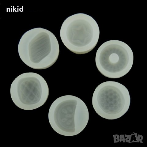 6 малки фигурки плод силиконов молд форма за фондан смола бижута