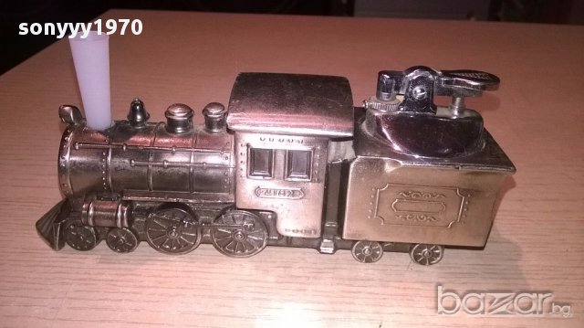 JAPAN локомотив-запалка-made in japan 16/7/5см-внос швеицария, снимка 1 - Антикварни и старинни предмети - 16433799