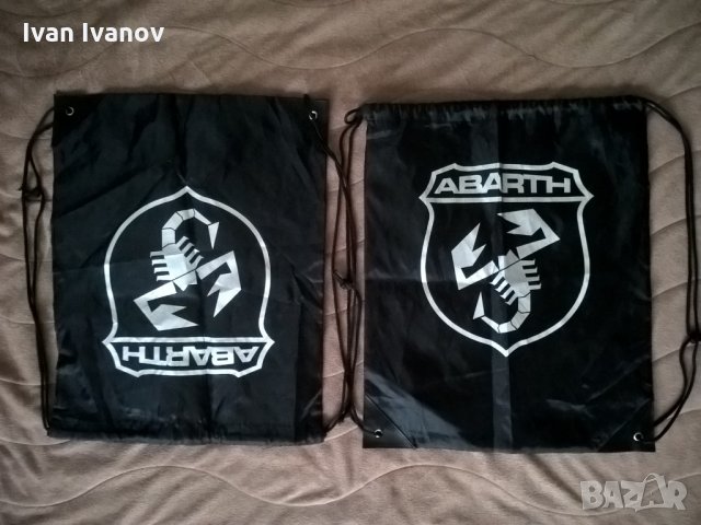 Чанта за гръб Фият Абарт от изкуствена материя, нова, 2 броя