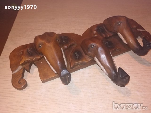 ретро колекция-закачалка от слонове-внос швеицария-42х23х8см, снимка 2 - Антикварни и старинни предмети - 20957742