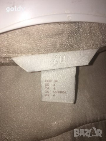 Дамска риза  сатен-H&M, снимка 3 - Ризи - 21693188