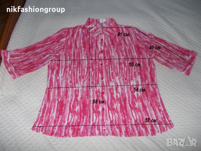 Риза в червено и бяло, L размер, снимка 4 - Ризи - 24817582