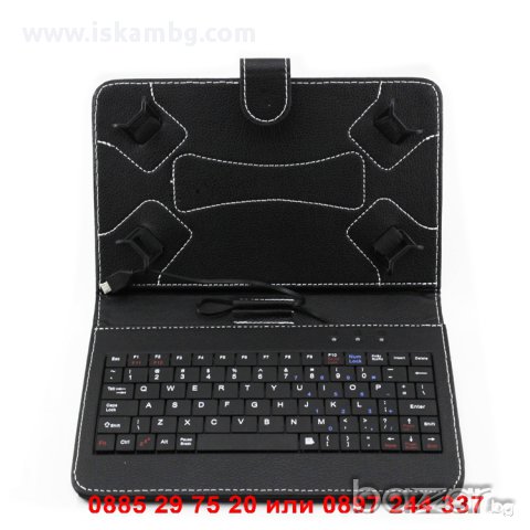 Калъф за таблет с кирилизирана клавиатура с 4 щипки, снимка 5 - Клавиатури и мишки - 12524501