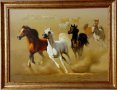 Арабски коне, картина, снимка 1 - Картини - 15872731