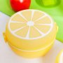 715 Детска кутия за обяд с отделения и прибори Кутия за храна с форма на портокал, снимка 4