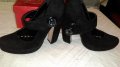 Нови велурени обувки на висок ток, снимка 1 - Дамски обувки на ток - 21247171