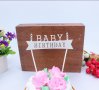 baby birthday бебешки чрд топер за торта с надпис за украса рожден ден декорация, снимка 2
