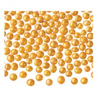 Златни златисти ядивни сладкарски сладкарска перла перли украса захарни бонбони за торта, снимка 1 - Други - 18622980