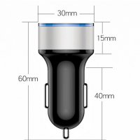 USB зарядно за кола двойно LED волтметър 3.1A 12V/24V безжично, снимка 5 - Аксесоари и консумативи - 24631783