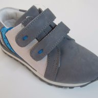 Спортни обувки естествена кожа Понки сиво, снимка 1 - Детски маратонки - 17511497