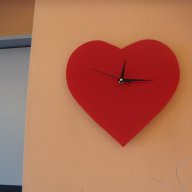 Отстъпка от78 лв-стенен часовник сърце. Подарък за Свети Валентин , снимка 13 - Стенни часовници - 13432552