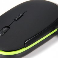 Безжична FLAT APPLE 2.4 GHz USB оптична мишка, снимка 1 - Клавиатури и мишки - 16742426