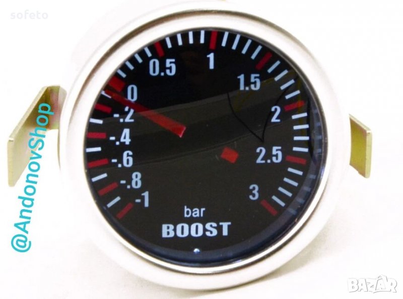 Бустметър 3 бара буустметър 3bar турбо boost буст метър бууст метър, снимка 1