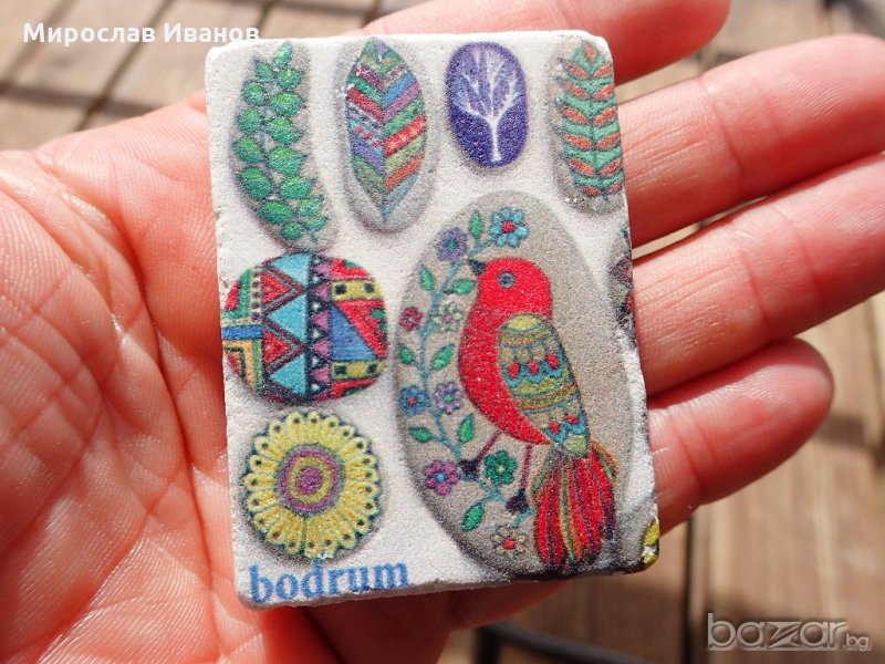 каменен магнит птичка от Бодрум , снимка 1
