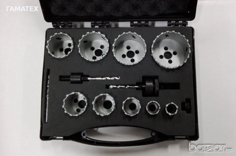 19-64мм Боркорони с карбидно покритие - комплект 13 ч., 534106, снимка 1