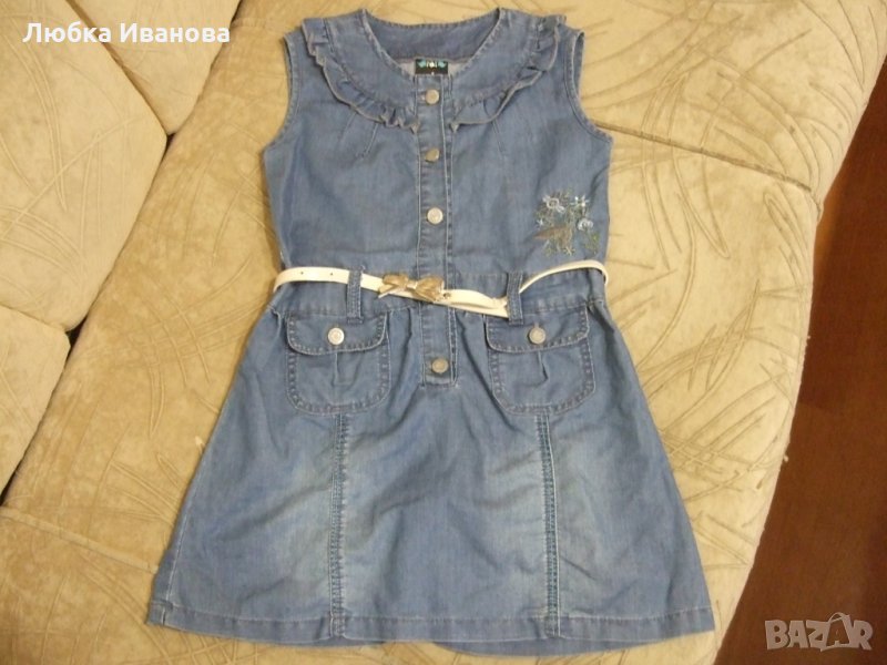 Детска дънкова рокля, снимка 1