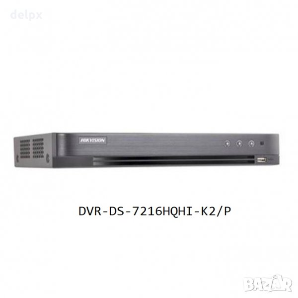 Записващо устройство DVR-DS-7216HQHI-K2/P за 16 камери 400/25 кадъра LAN POC, снимка 1