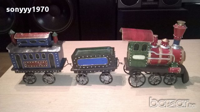 Влакче-композиция с вагони-50/18/9см-внос швеицария, снимка 6 - Антикварни и старинни предмети - 15003187